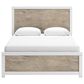 Ashley Charbitt 4-Piece Queen Panel Bedroom Set in Brown and Matte White, , large
