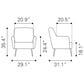 Zuo Modern Tasmania Accent Chair in Vintage Black and Gold, , large