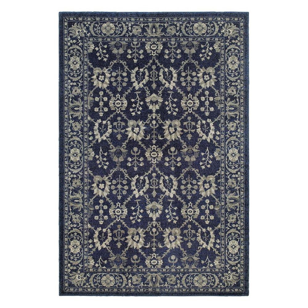 Oriental Weavers Richmond 8020K 7"10" x 10"10" Navy Area Rug, , large