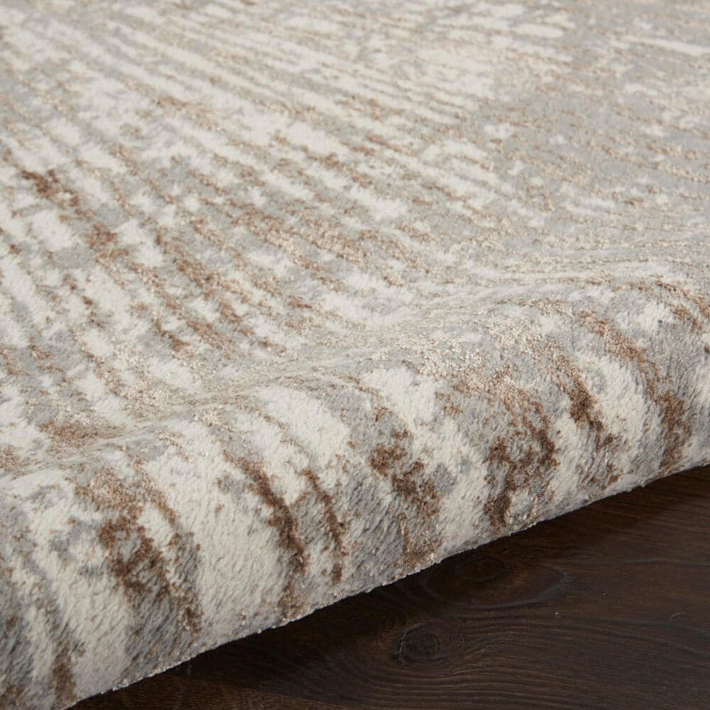 Nourison Metallic 12&#39; x 15&#39; Grey Mocha and Gold Area Rug, , large