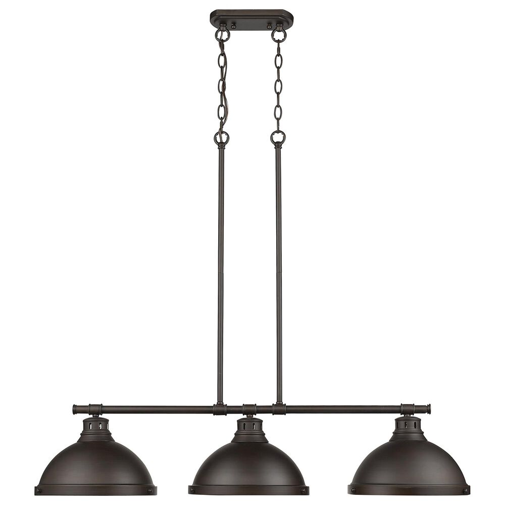 Golden Lighting Duncan 3-Light Pendant in Rubbed Bronze, , large