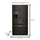 Whirlpool 27 Cu. Ft. 36" French Door Refrigerator in Black Stainless, , large