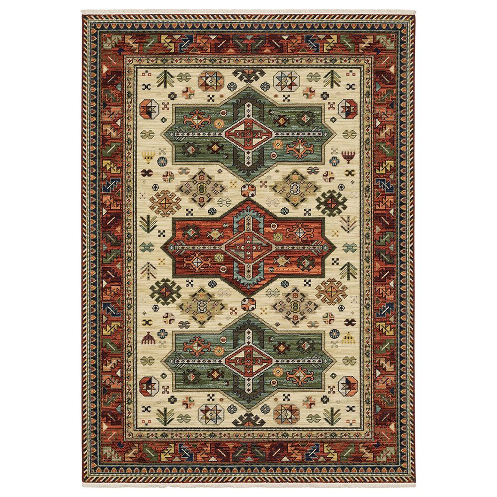 Oriental Weavers Lilihan Aztec Medallions 2" x 3" Red Area Rug, , large