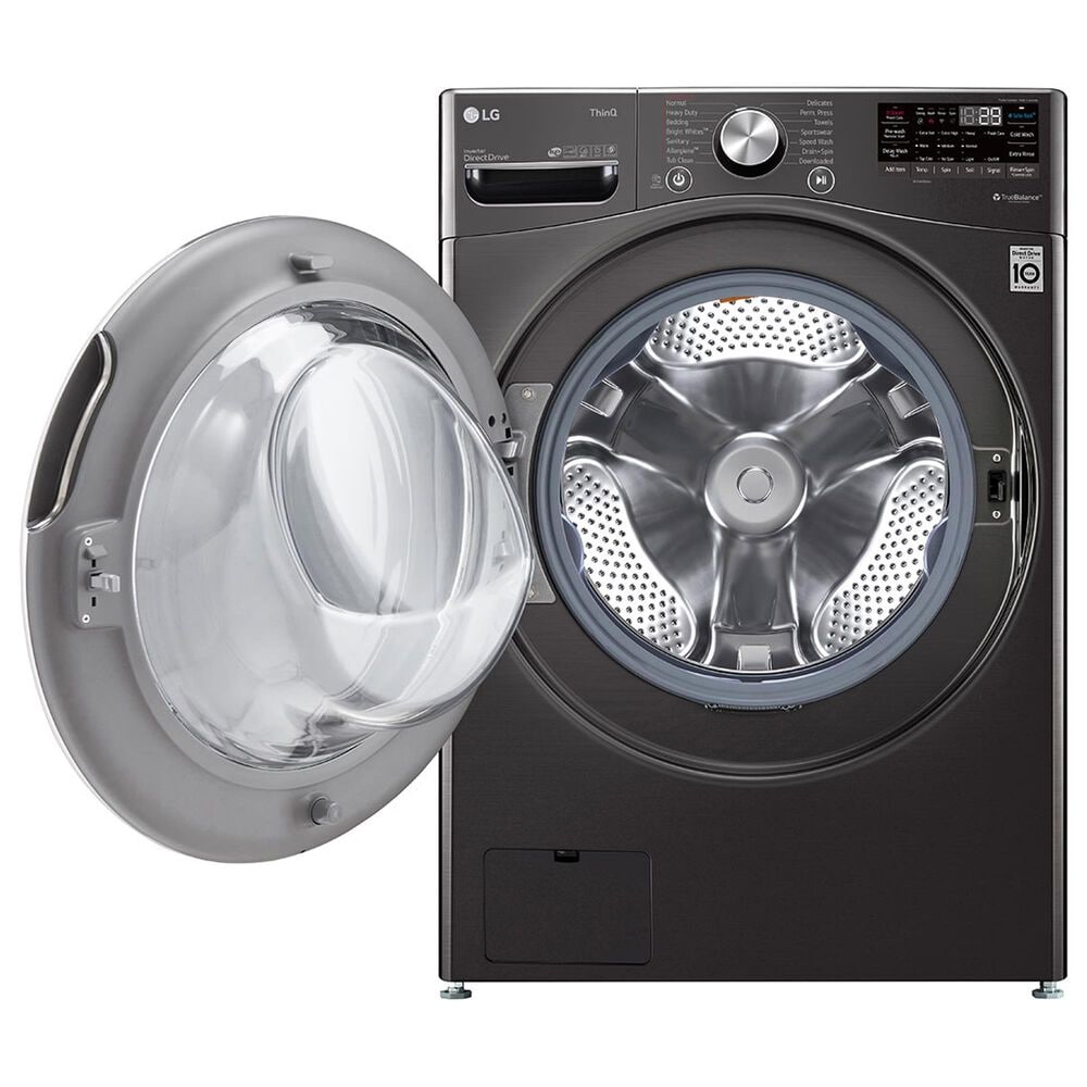 LG 5.0 Cu. Ft. Front Load Washer with TurboWash 360 in Black Steel, , large
