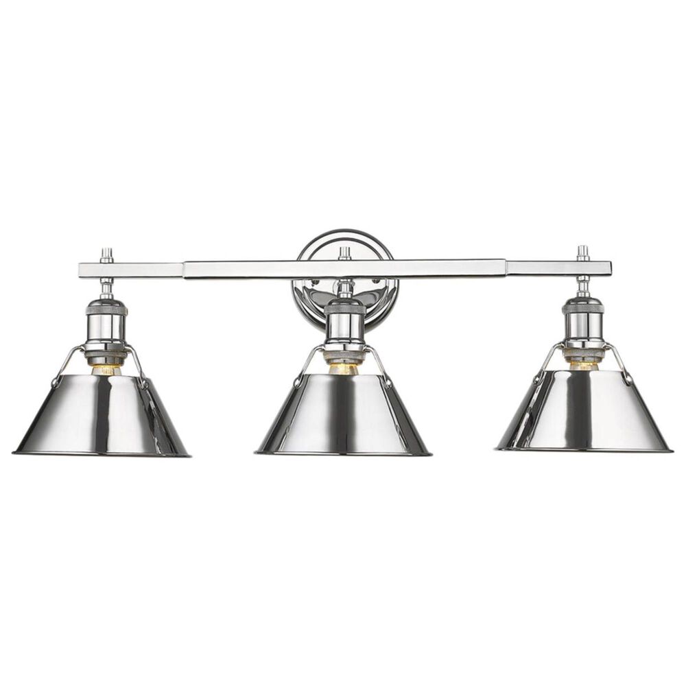 Golden Lighting Orwell CH 3-Light Bath Vanity in Chrome with Chrome Shade, , large