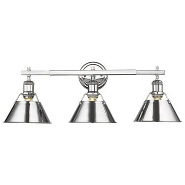 Golden Lighting Orwell CH 3-Light Bath Vanity in Chrome with Chrome Shade, , large