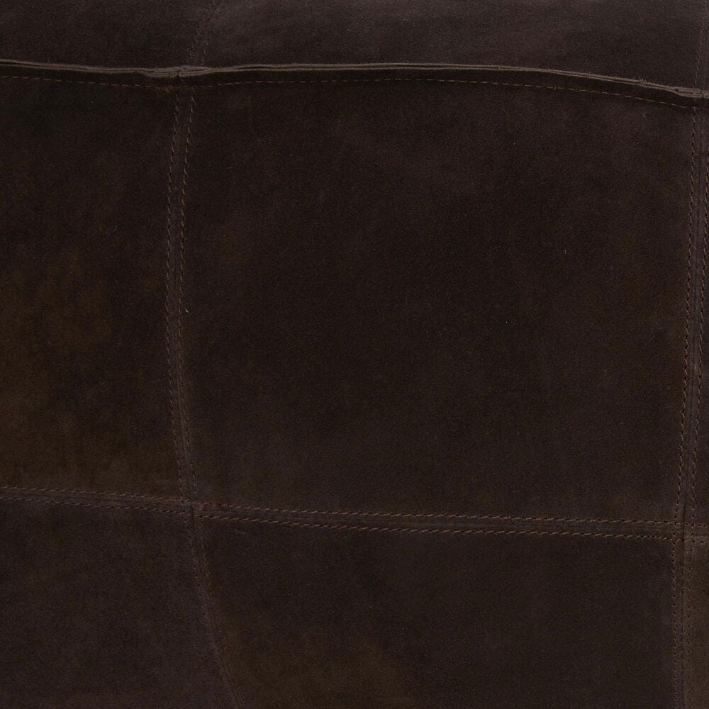 Maple and Jade 35" Low Profile Square Stuffed Pouf in Dark Brown, , large