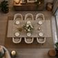 GARVEE 71" Rectangular Dining Table with Double Pedestal Base in Gray - Table Only, , large