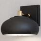 Vaxcel Belmont 1-Light Bathroom Vanity in Matte Black and Satin Brass, , large