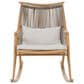 Hearth and Haven Outdoor Rocking Chair with Woven Backrest and Cushions in Light Gray, , large
