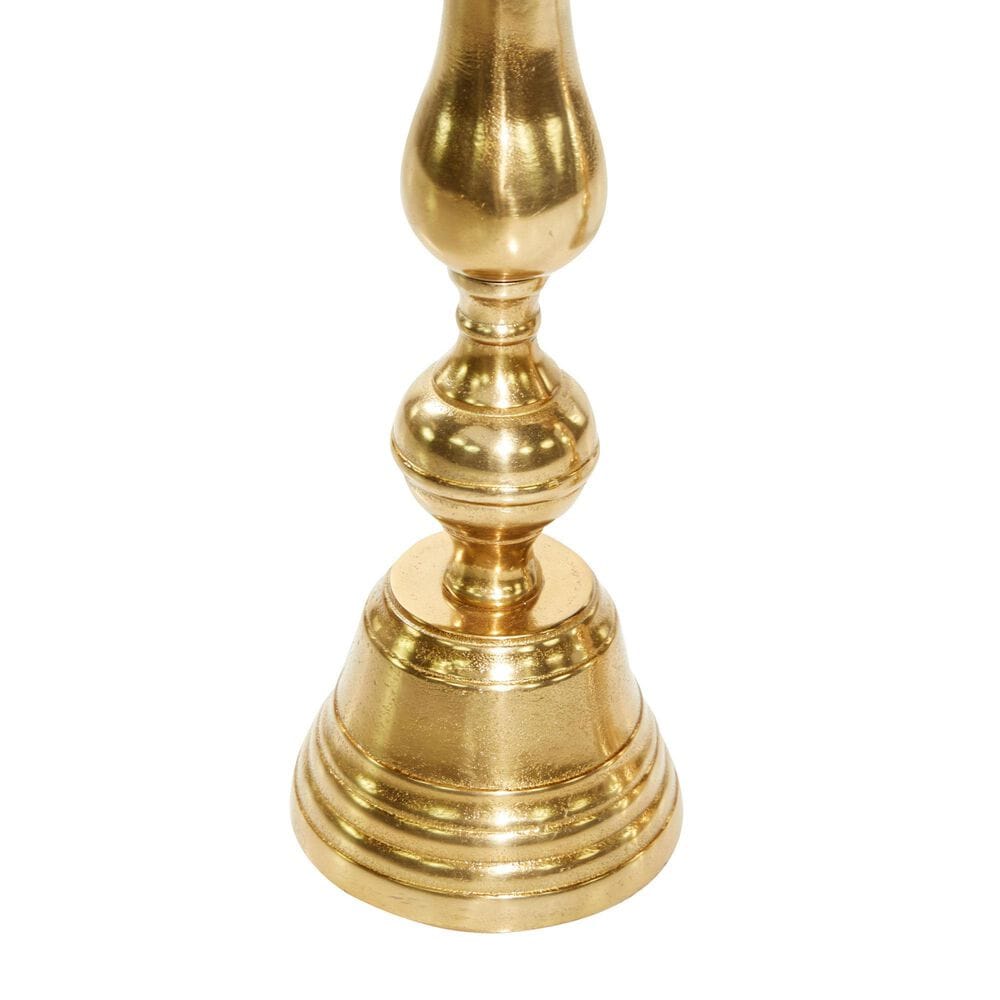 Maple and Jade Aluminum Room Hurricane Lamp in Polished Gold and Clear &#40;Set of 2&#41;, , large