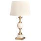 Slatehouse Willenhall Table Lamp in White and Antique Brassed, , large