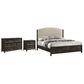 Crown Mark Ethel Queen Bed with Dresser and Nightstand in Dark Brown, , large