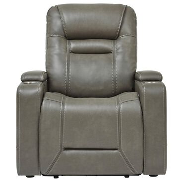 Signature Design by Ashley Crenshaw Power Recliner with Power Headrest and Lumbar in Smoke, , large