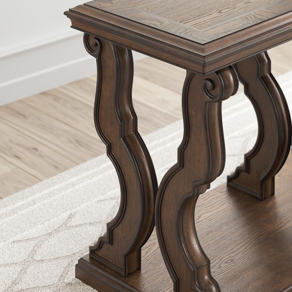 Ashley Maylee Sofa Table in Dark Brown, , large