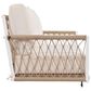 HOMLUX Patio Woven Rope Swing Sofa with White Steel in Beige, , large