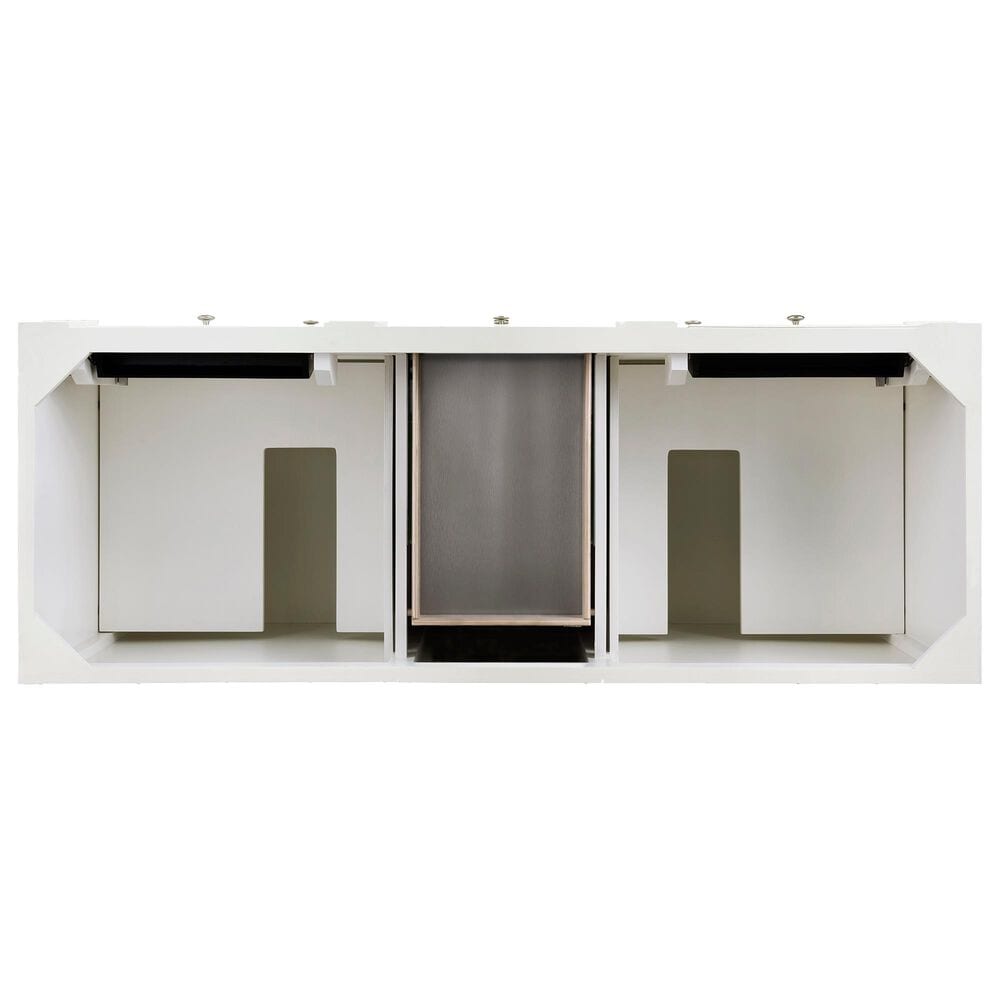 James Martin Bristol 60" Double Bathroom Vanity Cabinet in Bright White, , large