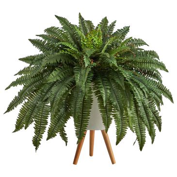 Nearly Natural Inc 2.5" Boston Fern Artificial Plant in Green, , large