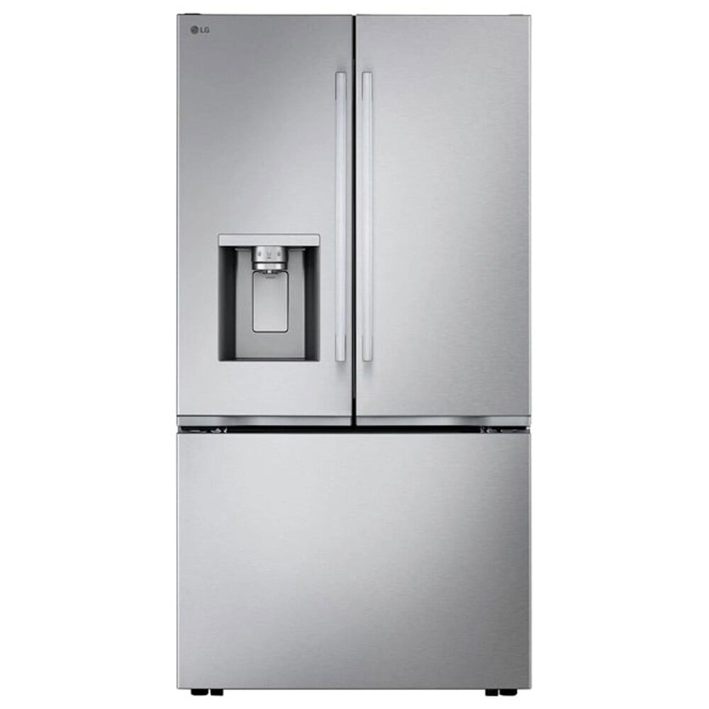 LG 23.7 Cu. Ft. 3-Door French Door Refrigerator with Zero Clearance in PrintProof Stainless Steel, , large