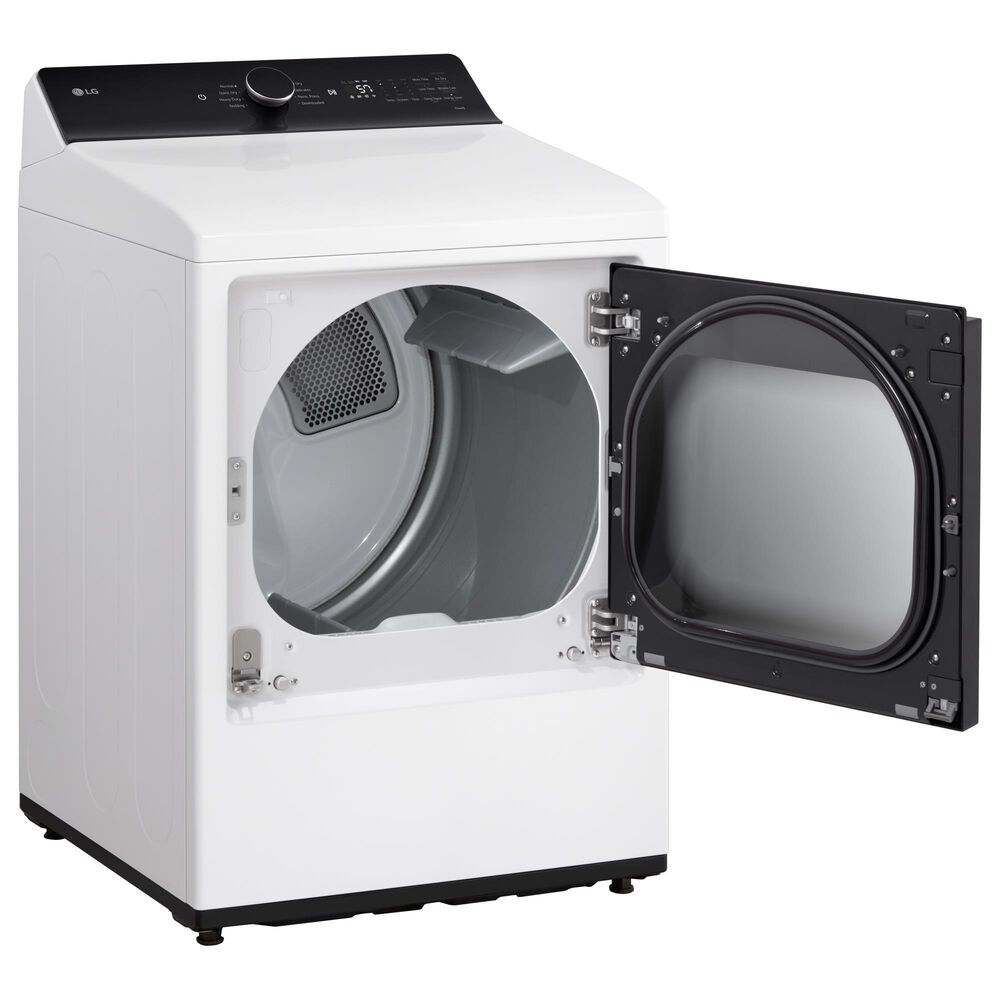 LG 7.3 Cu. Ft. Rear Control Gas Dryer with LG EasyLoad Door and AI Sensing in Alpine White, , large