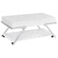 Steve Silver Furniture Zena Lift-Top Cocktail Table with Casters in White and Chrome, , large