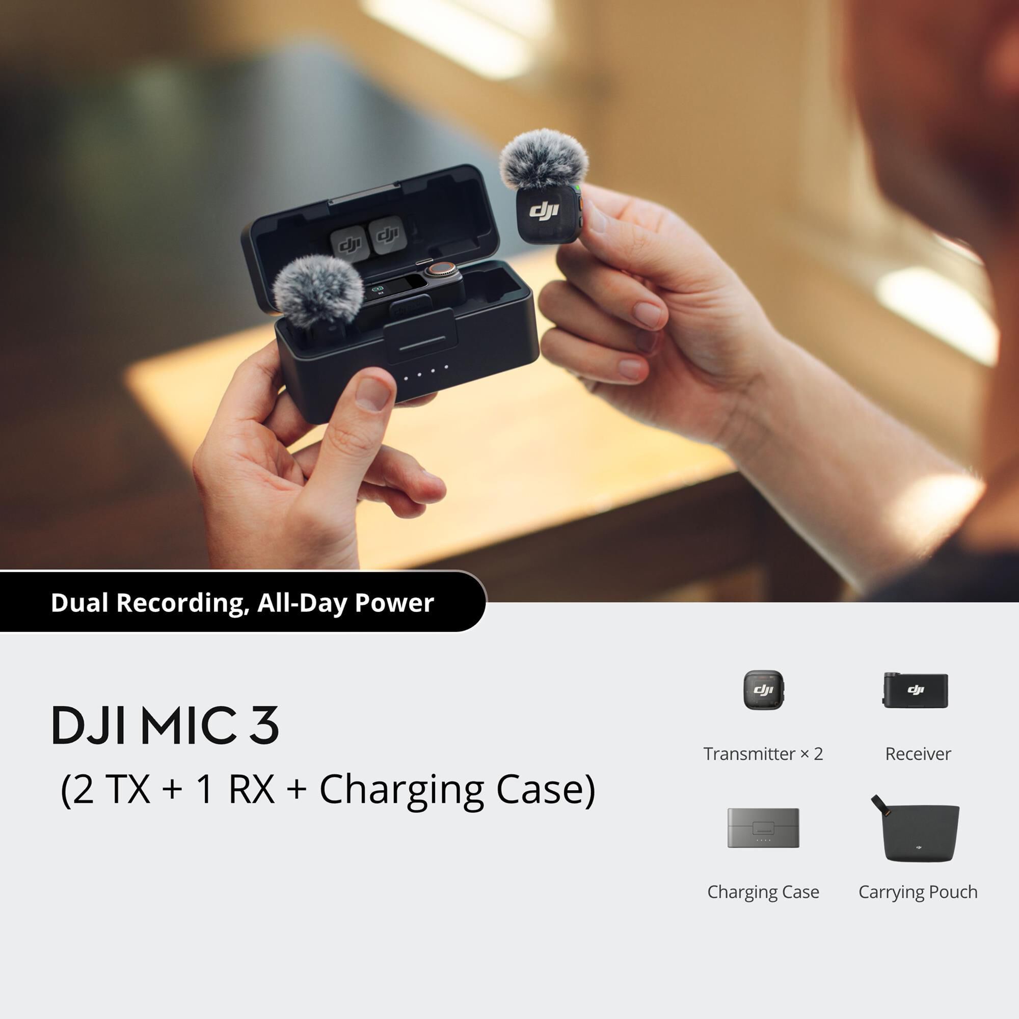 DJI MIC 3 Advanced Mini Wireless Microphone (2 TX + 1 RX +