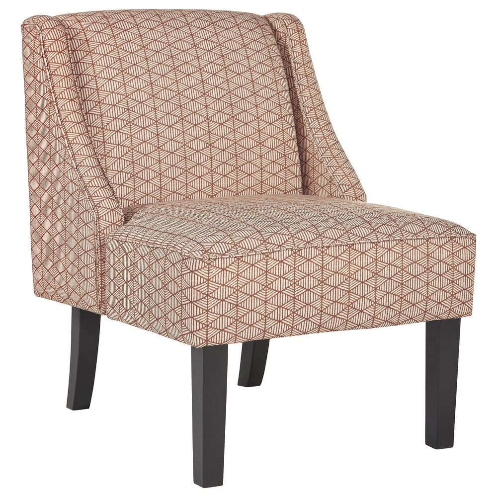 Signature Design by Ashley Janesley Accent Chair in Orange and Cream, , large