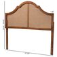 Baxton Studio Camila Queen Panel Headboard in Ash Walnut, , large