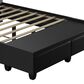 Accent  Verona Queen Upholstered Storage Bed in Black, , large