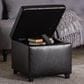 Baxton Studio Small Cube Storage Ottoman in Dark Brown, , large