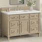 James Martin Vanities Lorelai 48" Single Vanity with Whitewashed Oak with 3 cm Ethereal Noctis Quartz Top, , large
