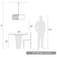 Golden Lighting Everly 6-Light Chandelier in Matte Black, , large