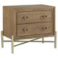 Sterling Timber Elure 2 Drawer Nightstand in Latte with USB Ports, , large