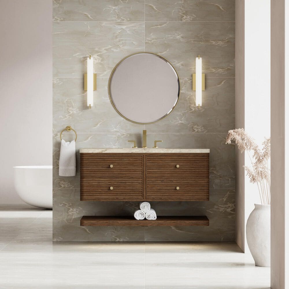 James Martin Allamari 48" Single Bathroom Vanity in Sable with 3 cm Tajnar Eclos Top and Rectangular Sink, , large