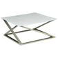 Steve Silver Zurich Cocktail Table in White and Pewter, , large