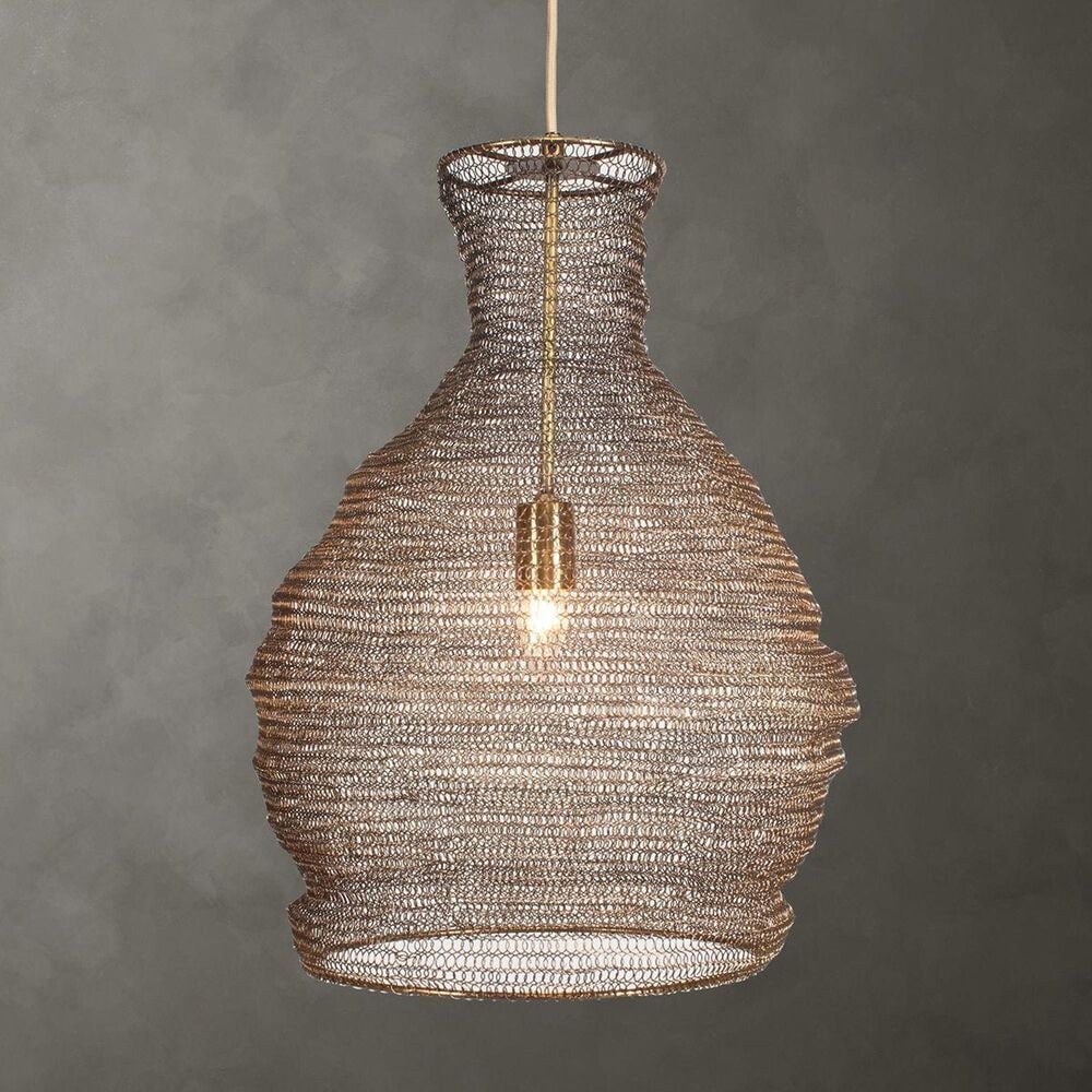 Uttermost Murmur 1-Light Pendant in Antique Brass, , large