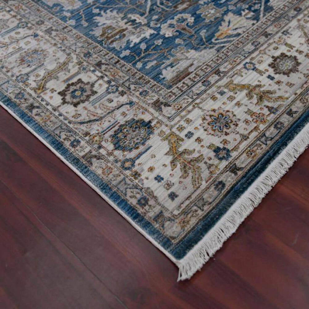 Amer Rugs Arcadia 2&#39; x 3&#39; Navy Blue Ivory Area Rug, , large