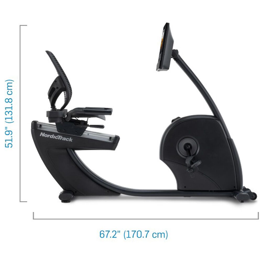 NordicTrack New 10 Recumbent Exercise Bike in Black, , large