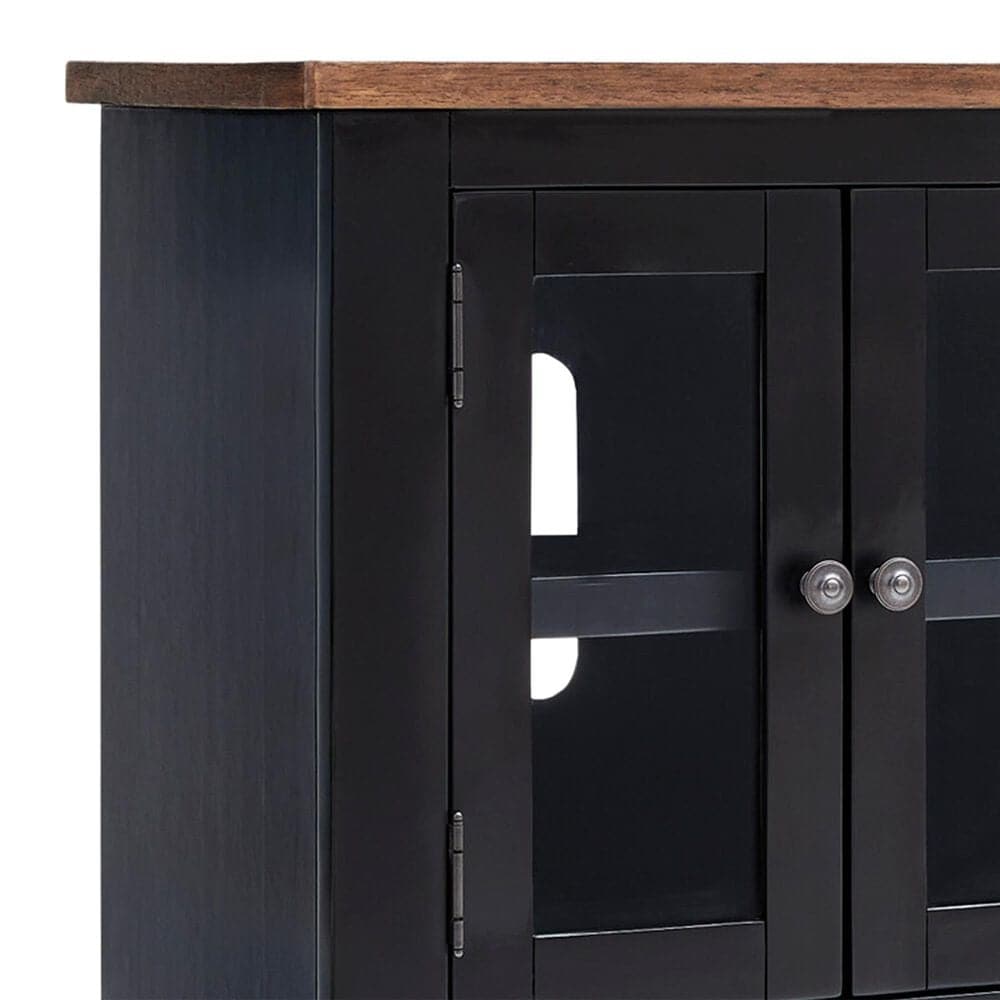 Ashley Wildenauer 76" Extra Large TV Stand with Fireplace Option in Brown and Black, , large