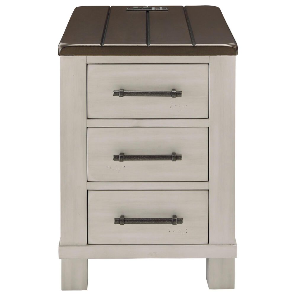Ashley Darborn 3-Piece Occasional Table Set in Light Gray and Brown Cherry, , large