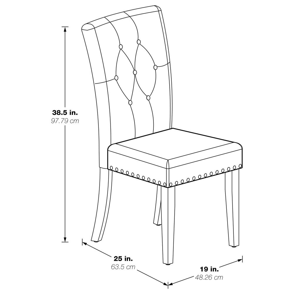 Valor Living Preston Side Chair with Burlap Cushion (Set of 2), , large