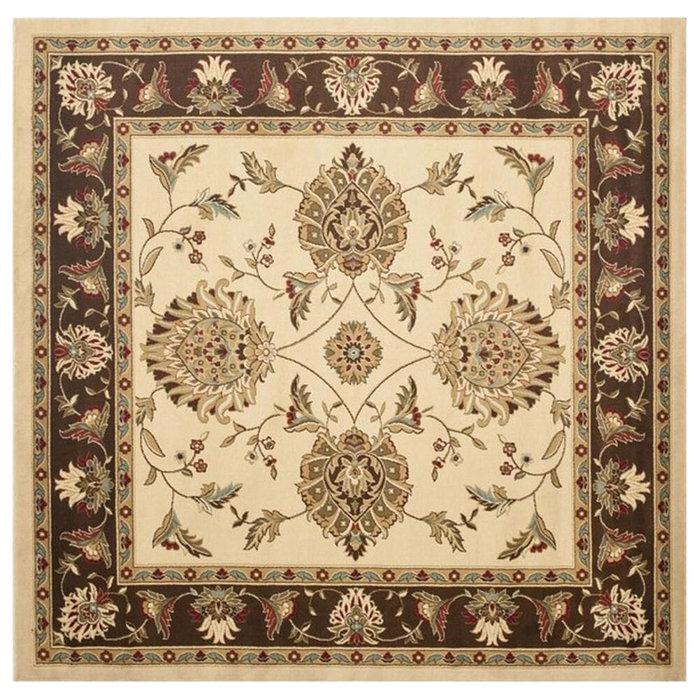 Safavieh Lyndhurst LNH555 6"7" Square Ivory and Brown Area Rug, , large
