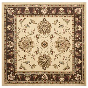Safavieh Lyndhurst LNH555 6"7" Square Ivory and Brown Area Rug, , large