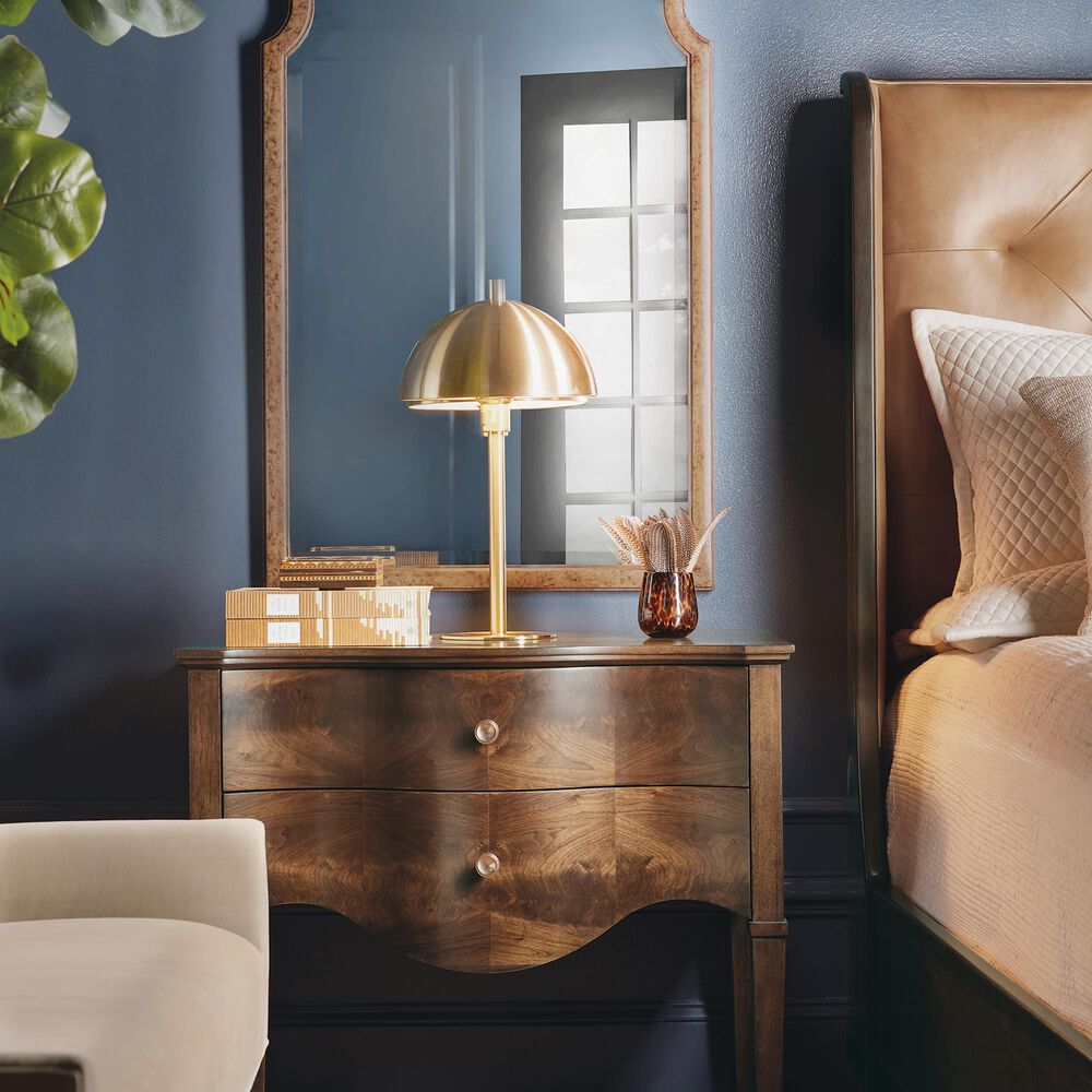 Hooker Furniture Archives King Wingback Bed in Classic Walnut, , large