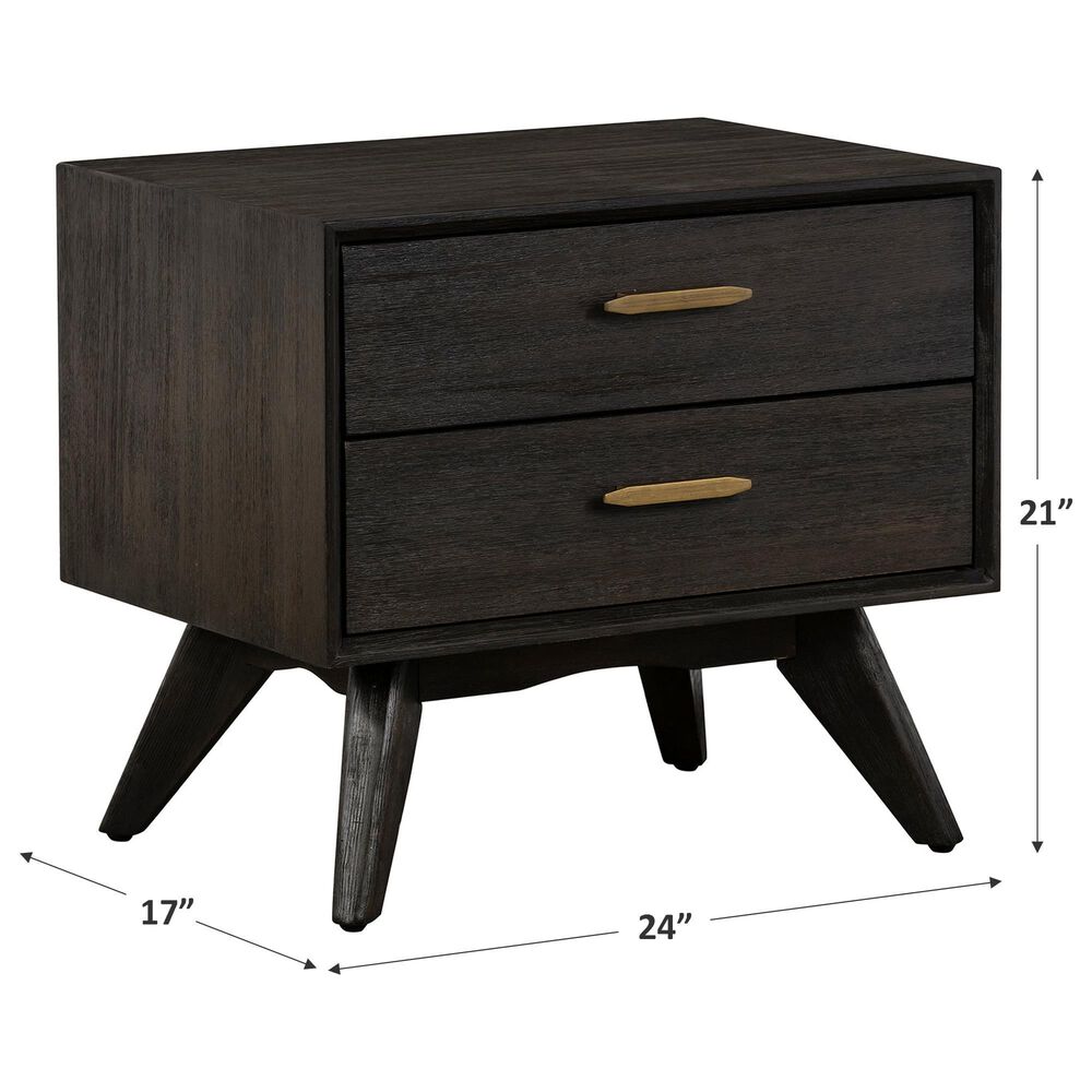 Blue River Loft 2-Drawer Nightstand in Brushed Brown-Grey, , large
