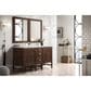 James Martin Vanities Addison 60" Double Bathroom Vanity in Mid Century Acacia with 3 cm Ethereal Noctis Quartz Top and Rectangular Sinks, , large