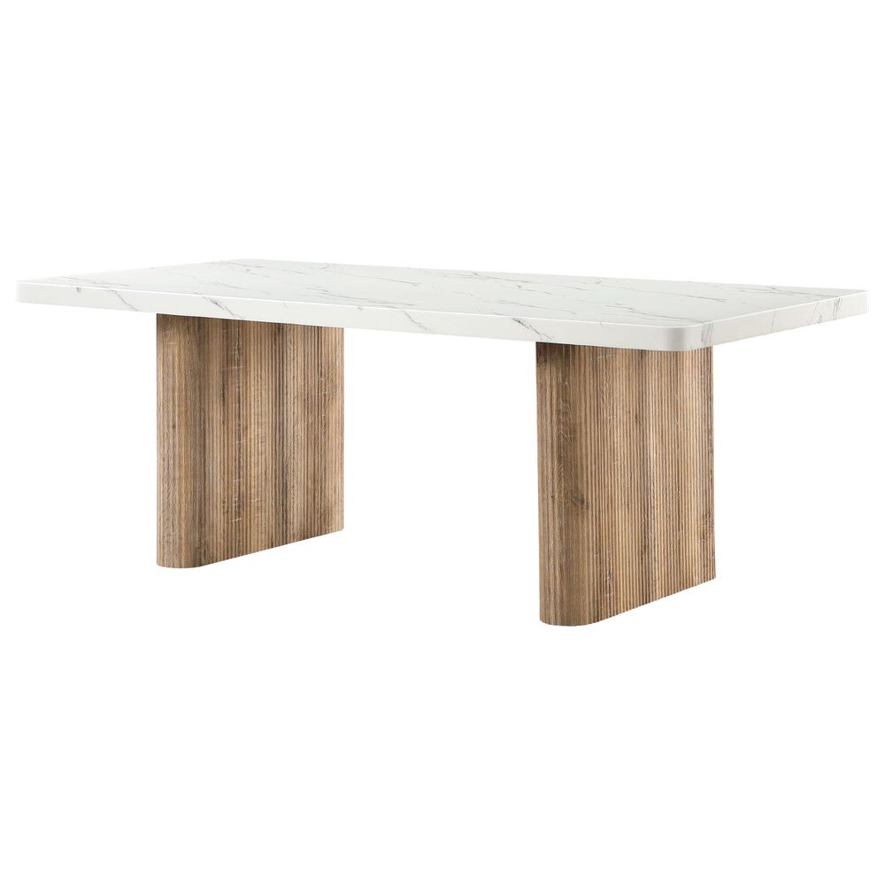 Modern Market 7-Piece Rectangular Dining Set in Grey, White and Natural, , large