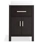 Kohler Kresla 24" Single Bathroom Vanity in Carbon Oak with 3 cm White Quartz Top and Rectangular Sink, , large