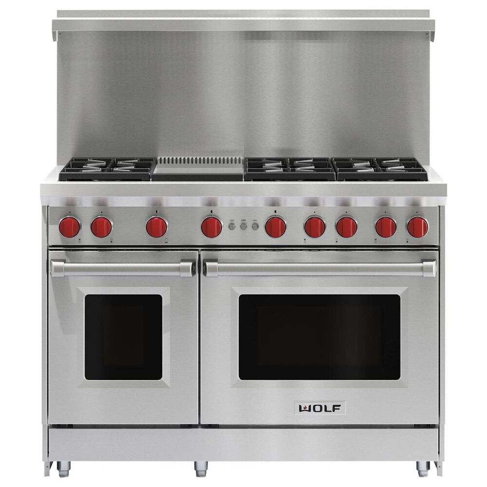 Wolf 48" ProStyle Gas Range with Griddle (LP) Nebraska Furniture Mart
