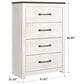 Ashley Gerridan 4 Drawers Chest in White and Gray, , large